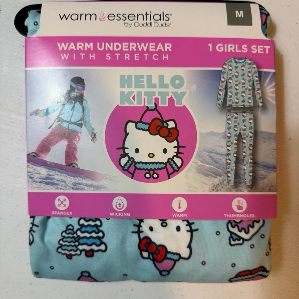 Hello Kitty Light Blue Girls M Thermal underwear